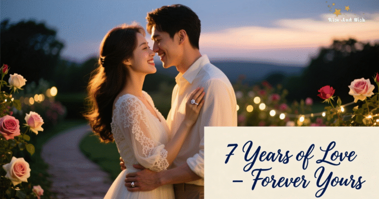 artfelt 7th & 8th wedding anniversary wishes for husband & wife. Romantic quotes, sweet messages, and loving words to celebrate togetherness.