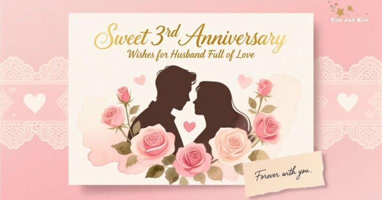 Sweet 3rd Anniversary Wishes for Husband Full of Love