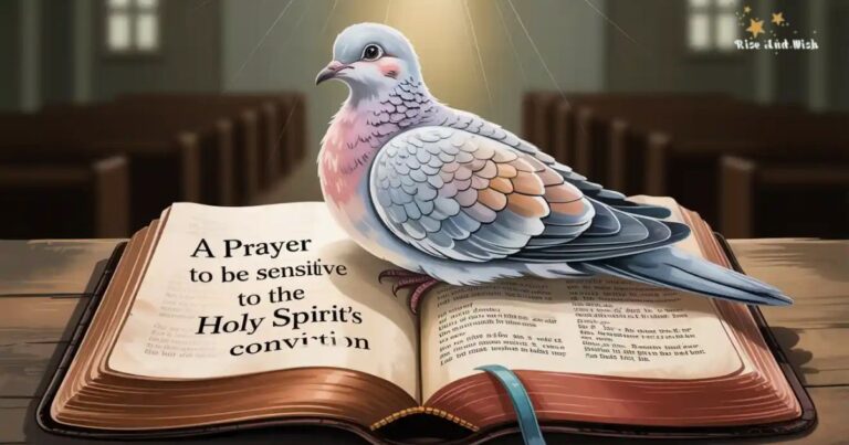 A heartfelt prayer to stay sensitive to the Holy Spirit’s conviction—seeking humility, obedience, and transformation through His gentle guidance.
